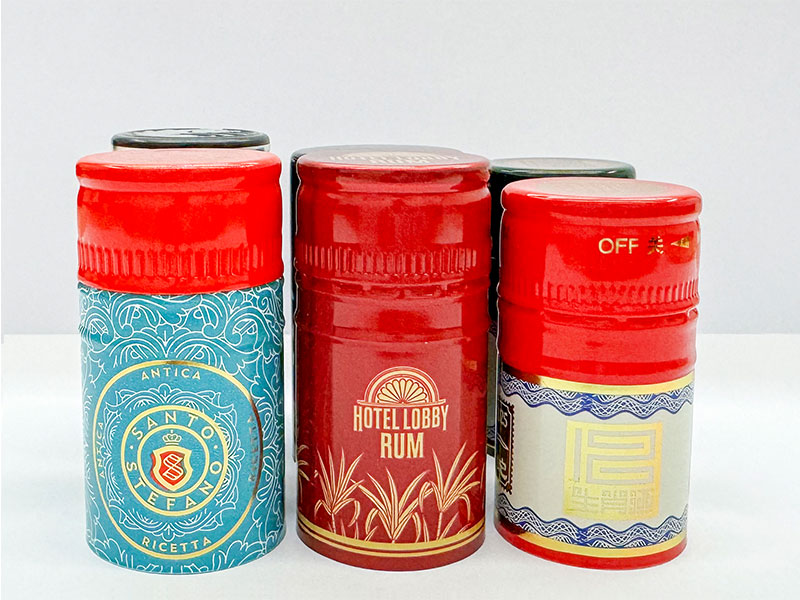 Tapas de botella de soda de aluminio premium con diseño de fuga y diseño no tóxico